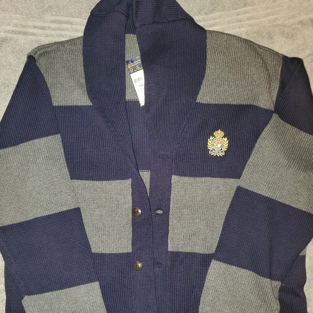 polo ralph lauren crest cardigan size xxl